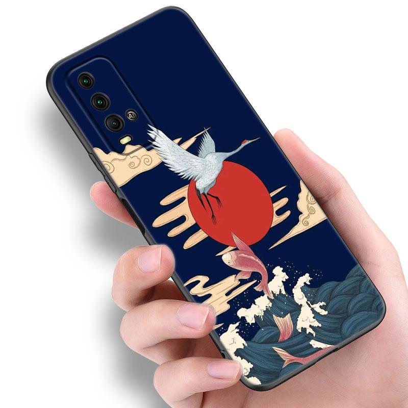 Anime-Telefonhülle im japanischen Stil für Xiaomi Redmi Note 5 6 9T K20 K40 K50 Pro 7A 8A 9A 9C 9i 10A 10C A1 S2, weiche schwarze TPU-Abdeckung
