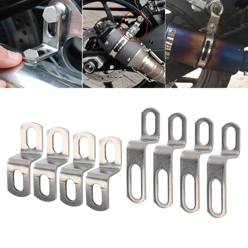 Motorcycle Exhaust Pipe Holder Stainless Steel Z/L-Shaped Exhaust Hanger Muffler Bracket For Long Lasting Use