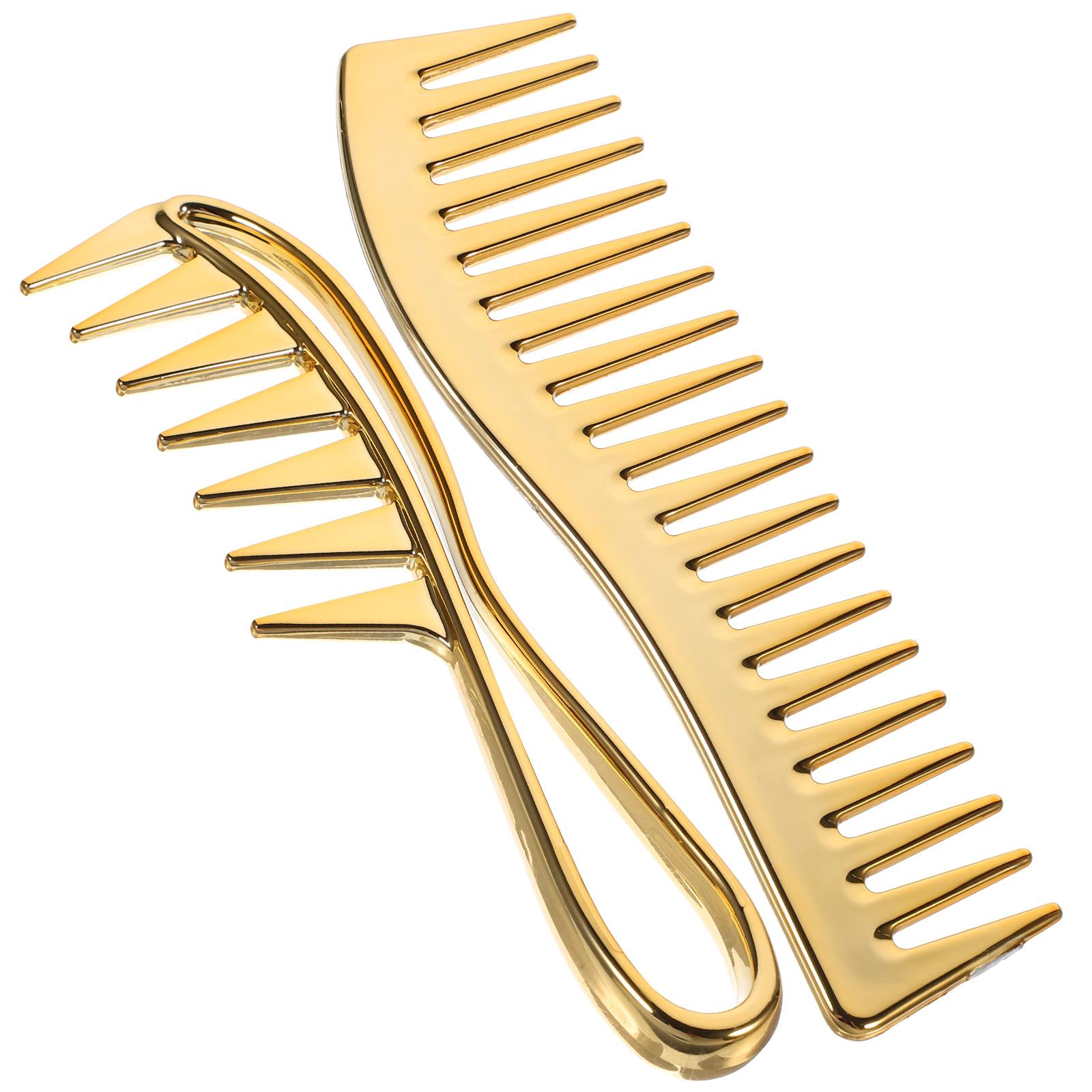 2pcs Wide Tooth Combs Combs Hair Hairstyle Tools for Curly Wet Hair