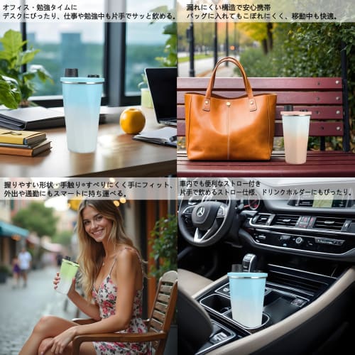 IOLOYU Tumbler with Straw and Lid, Spill-Proof, Car-Ready Insulated Mug, 600ml, Coffee Mug with Lid, Large Capacity, Straw, Stainless Steel Insulated