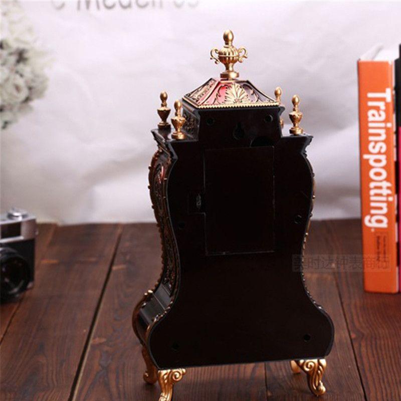 12 Songs Antique Clock Tower Shaped Table Clocks Classical Decoration Swing Clock Living Room TV Cabinet Desk Clock