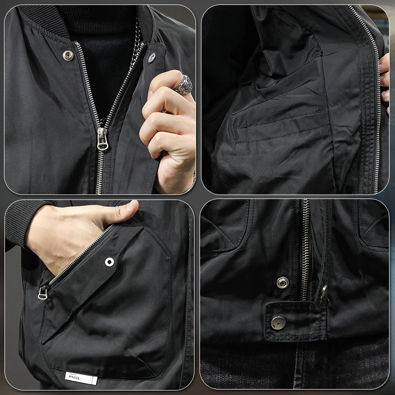 American Trendy Brand Pilot Tooling Jacket Men'S Loose Large Size Ruffian Handsome Versatile Casual Baseball Jacket