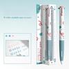 1 Stück Mehrfarbiger 3-in-1 Einziehbarer Gel-Tintenroller 0,5 mm Kugelschreiber Modulare Stifte Glattes Schreiben Multifunktion für Notizen Schreibwaren