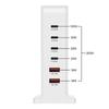 USB C Ladegerät 200W Schnellladegerät Block 6 Port Ladestation Ziegelstein Laptop-Ladegerät 2 USB + 4 Typ C für Reisen Zuhause