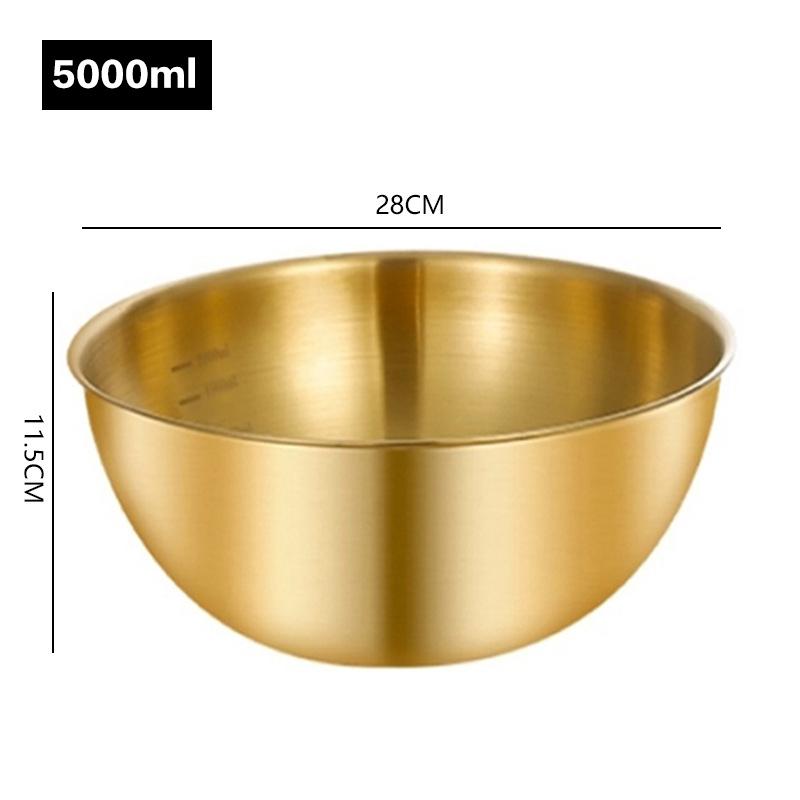 Wielofunkcyjna miska ze stali nierdzewnej na sałatę z oznaczeniami pomiarowymi, miska na warzywa, miska do mieszania jajek, miska na zupę, do gotowania w kuchni