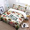 Christmas Bedding Set with Santa & Reindeer Bedding set (1 duvet cover, 2 pillowcases, duvet not included)