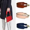 Black Solid Color Adjustable Wide Shoulder Bag Strap Accessory