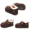 Winter Warm Cotton-padded Shoes for Girls Thickened Fleece-lined Snow Boots for Children and Non-slip Soft-soled Loafers for Boys