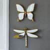 Mirror Wall Hanging Background Wall Butterfly Metal Retro Insect Wing Dragonfly Butterfly Home Decoration Hanging Decor Bedroom