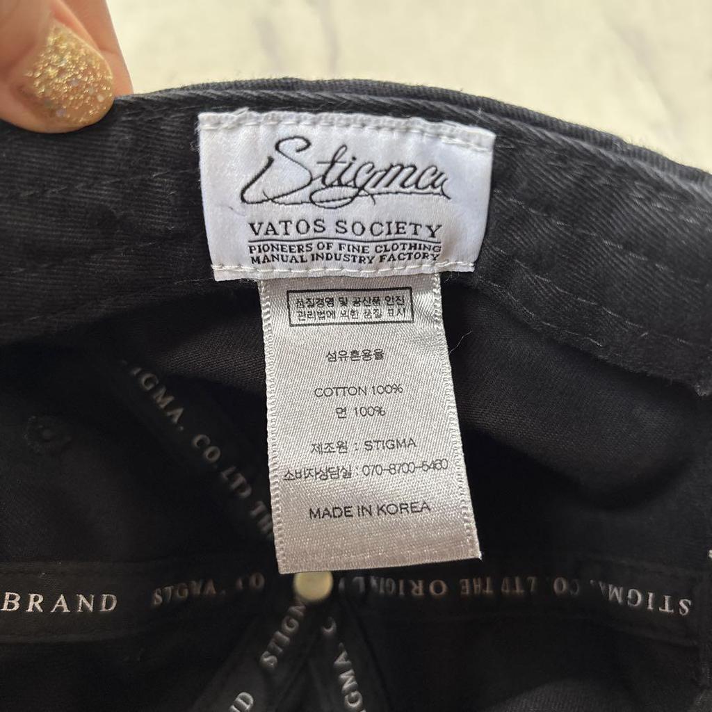 [USED] Rare STIGMA Cap with Cross Embroidery, Korean Black, Worn by BTS