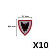 MOC Bloques de Construcción Militares Figuras de Soldados Medievales Armas Accesorios León Rojo Águila Negra Caballero Armadura Escudo Mini Ladrillos