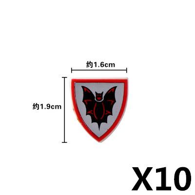 MOC Bloques de Construcción Militares Figuras de Soldados Medievales Armas Accesorios León Rojo Águila Negra Caballero Armadura Escudo Mini Ladrillos