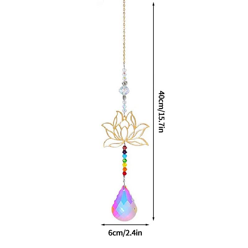 Crystal Wind Chimes Suncatcher Hanging Pendant Outdoor Indoor Ornament  Window Drop Bell Home Garden Decorarion