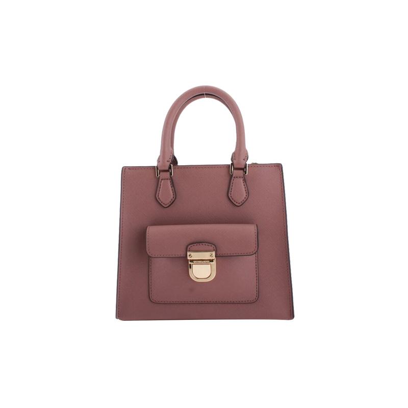 MICHAEL KORS Luggage series Bridgette solid color accordion bag commuter chain leather crossbody bag handbag women's dry rose color