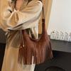 Tassel Crossbody Shoulder Bags Women Fashion Suede Small Handabg and Purse Female Luxury Design Armpit Hobos Bag