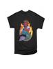 Anime Devil Girl Train Fire Fantasy Graphic T-Shirt