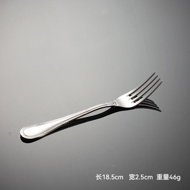 Talheres ocidentais de aço inoxidável 304 forjado com renda, facas, garfos e colheres, clássico de hotel, espesso e de alto valor, 4 presentes principais