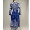 Elegant Floral Print Cut Out Dress, Half Sleeve Crew Neck Dress for Party & Banquet, Women's Clothing