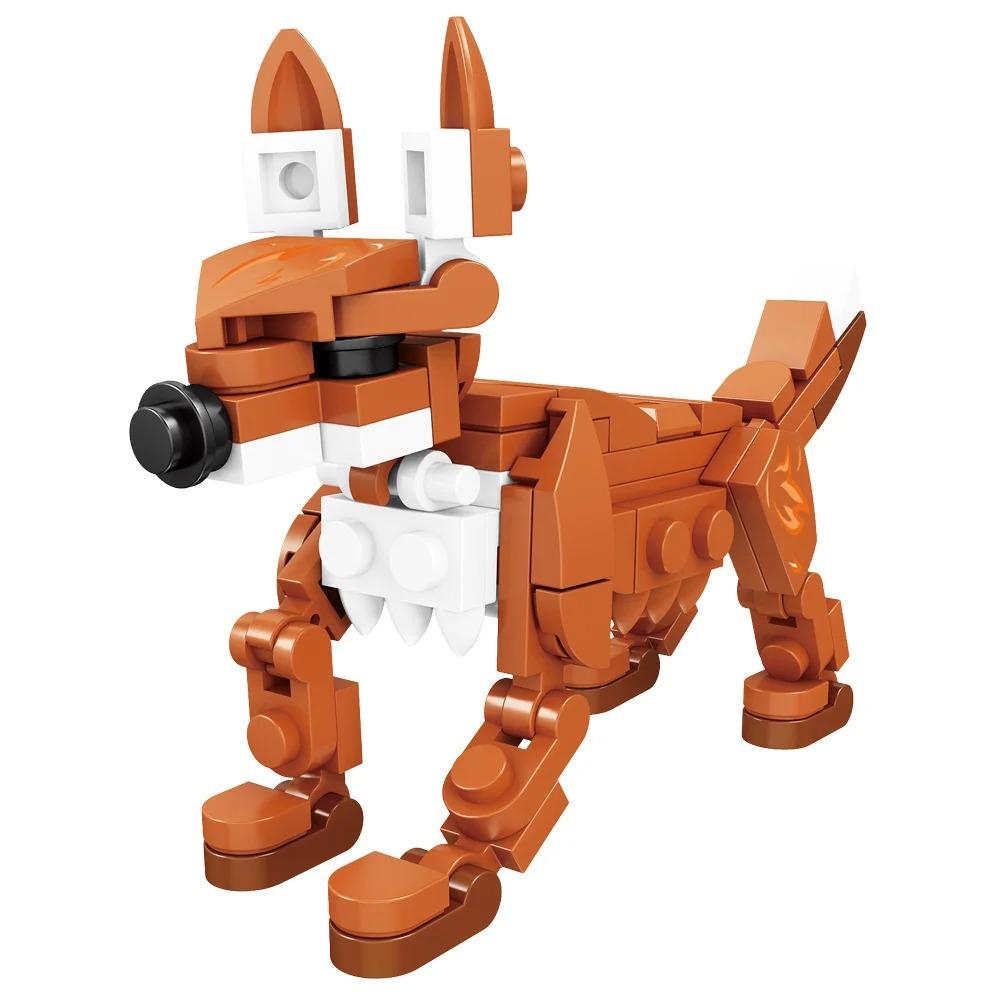 Zvířecí figurky Liška Klokan Žirafa Figurka Model Stavebnice Hračky Pro Děti Divoká Zvířata Dětské Dárky