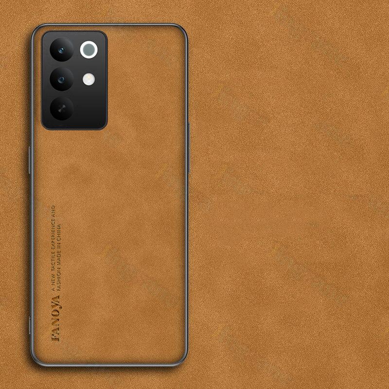 For Realme C85 Pro Case Frosted Soft Vintage Leather Anti Drop For Realme C85 Back Cover