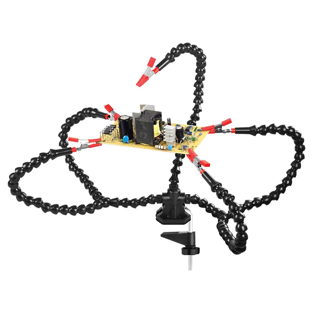 Desk Clamp Soldering Third Hand Tool 3/4/5 Pcs Flexible Arms Soldering Station Holder for Electronics Repair Jewelry Hobby