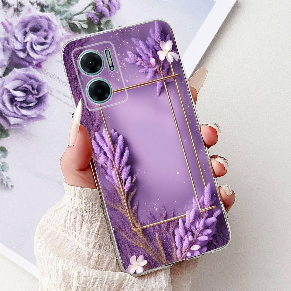 For Xiaomi Redmi Note 11E 5G Case Popular Flower Love Heart Soft Silicone Capa Back Cover For Xiaomi Redmi 10 11 Prime 5G Bumper