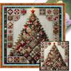 Vollstickerei Baumwollfaden 14CT Bedrucktes Weihnachtsbäumchen Kreuzstich-Set Kunst