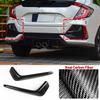 For Honda Civic 2020 2021 Rear Dry Carbon Fibr Rear Bumper Vent Spoiler Air Knife Panel Cover Trim Car Accessories Modification