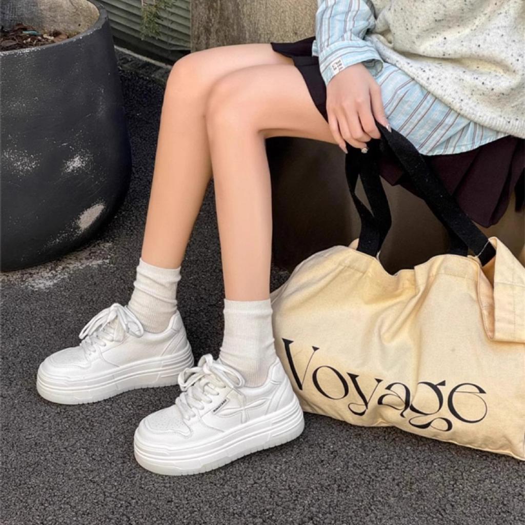 2025 new thick-soled heightening little white shoes women's autumn versatile shoes small fragrant style casual sports breadboard shoes
