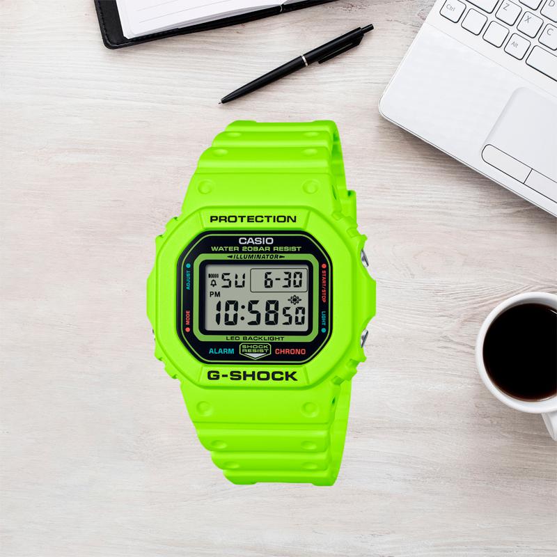 Casio Special Limited Edition Gift Box With Teddy Bear Shock Resistant Waterproof Student Sports Watch Quartz Movement Resin Strap DW-5600EP-9PR