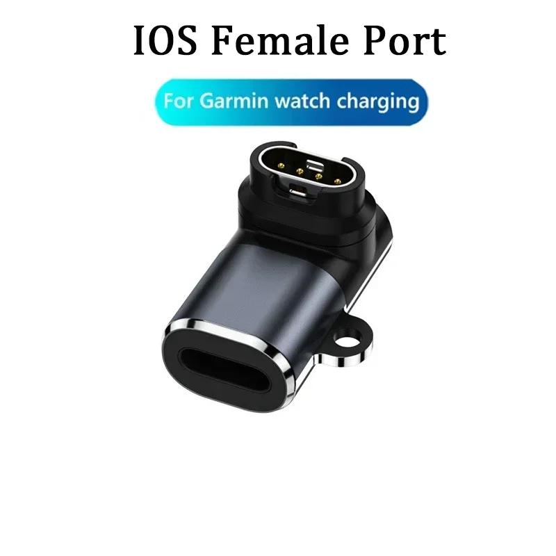 Für Garmin Uhr USB C/Micro/IOS Ladeadapter Ladekabel Konverter für Garmin Fenix 7X 7S Forerunner 955 965 Vivoactive 4