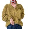 Autumn and Winter New Simple Casual Turtleneck Pullover Women's Loose Lazy Twist Knitted Sweater Jacket