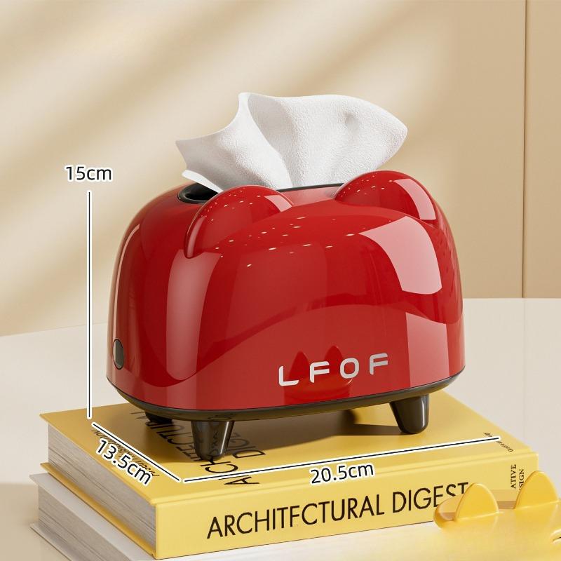 Living Room Desktop Tissue Box - Home Use - Bedroom - Spring Paper Drawer - High-end - Large Capacity - Dopamine Desktop Tissue Box красный