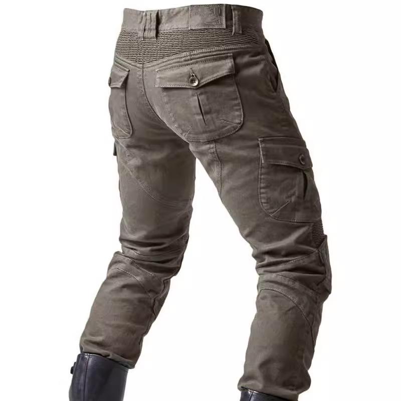 Men's Breathable Motorcycle Skinny Jeans: Wear-Resistant Protective Pants