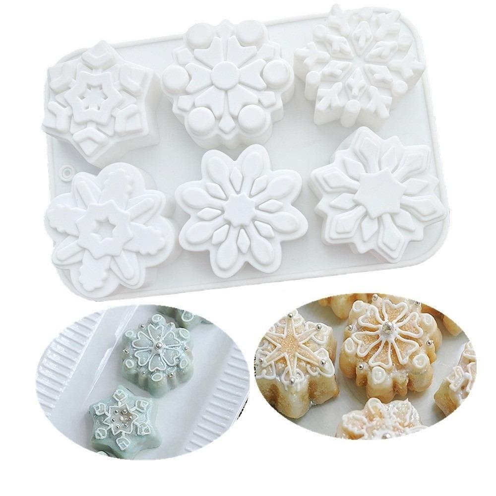 Non-Stick Christmas Snowflakes Mold Heat-Resistant Mousse Cake Mold Kitchen Bakeware