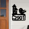 Metal Wall Decor Sign for House Number Farmhouse Rustic Gift Personalized Home Entryway Art