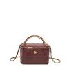 Women Elegant Plaid Chain Crossbody Bucket Bag Daily Fashion Shoulder Handbag