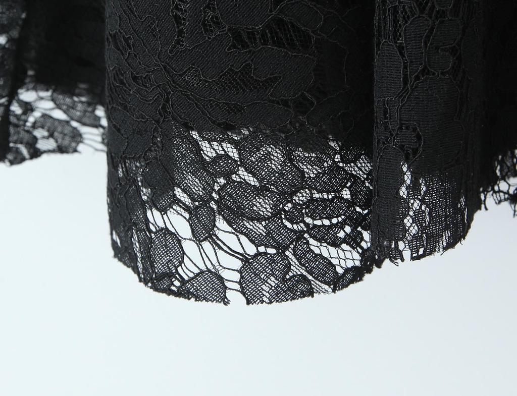 Women's Black Lace Spaghetti Strap Dress - Spring/Summer Seaside Vacation Short Skirt