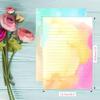 Watercolor Stationary Paper and Envelopes Set, 24 PCS Colorful Writing Stationery Paper with 12 PCS Envelopes,Pretty Watercolor Styles Stationery