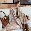 Autumn and Winter Warm Scarf, Women's Winter Imitation Cashmere Warm Thickened Chain Scarf, Dual-purpose Shawl