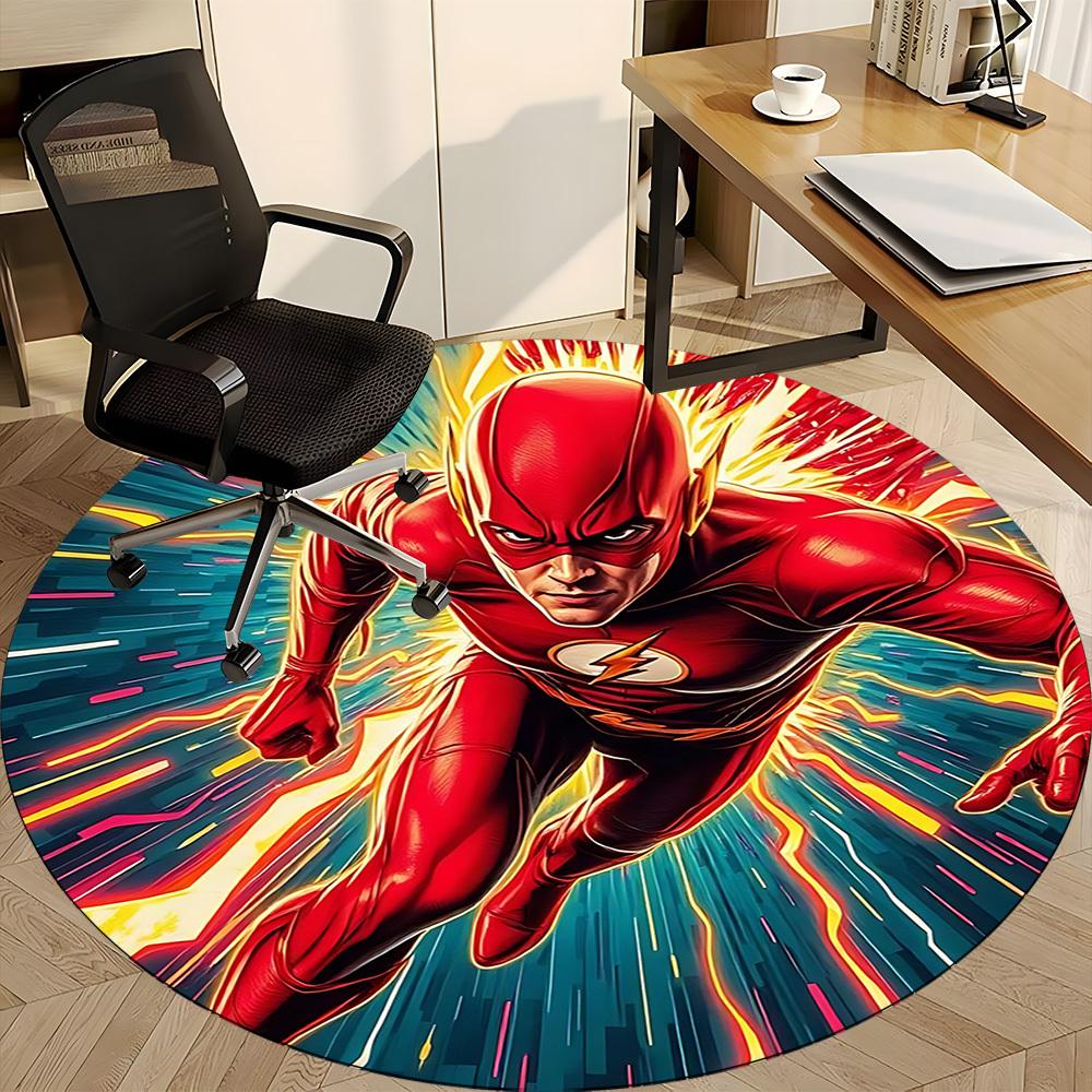 1pc Flash Speedster Office Round Area Rug, Under Office Chairs Bedroom Living Room Home Decor, Room Deco, Available In Various Sizes