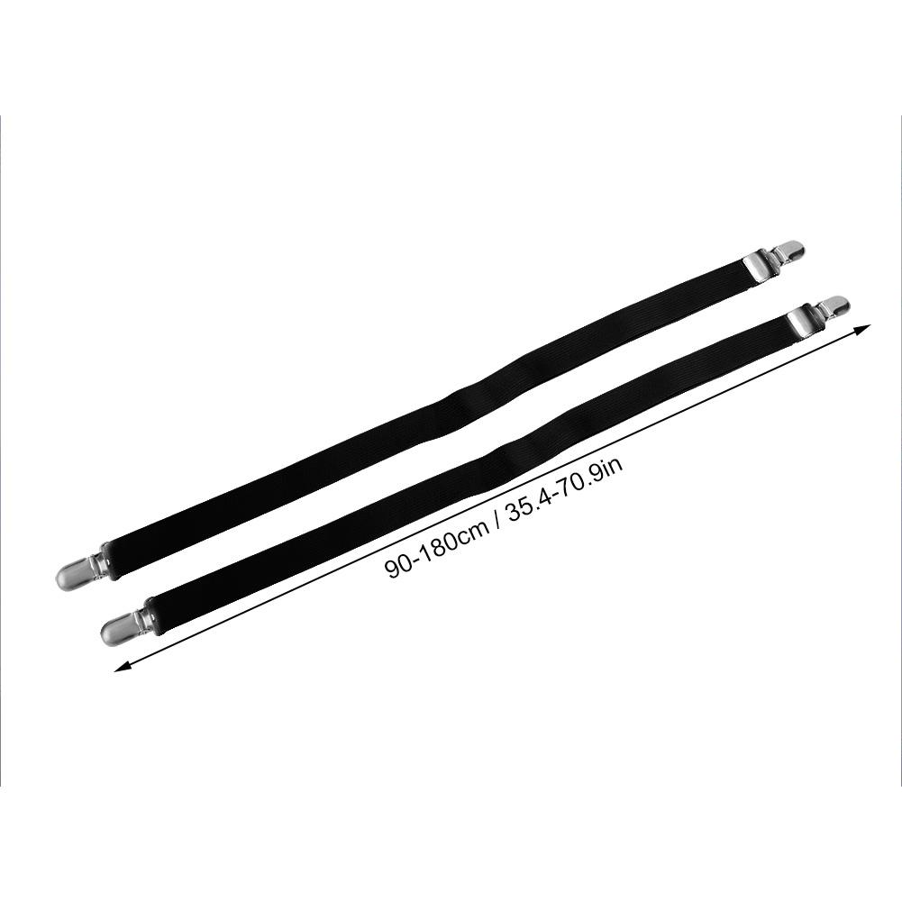 2PCS 90-180cm Bed Sheet Strap Clip   Fasteners   Mattress Holder (white)