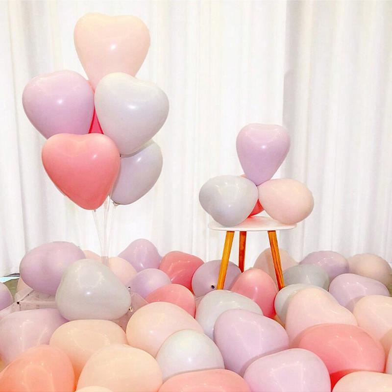 50pcs Balloon Latex Long Spiral Heart Team Activity Venue Decoration DIY Arrange Cheerleading Support Props Souvenirs TMZ
