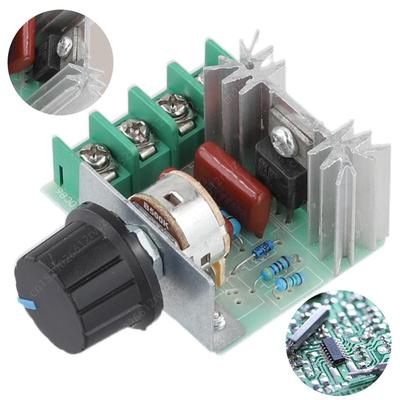 4000W Thyristor Elektronischer Spannungsregler Controller mit Sicherungskasten AC 220V Dimmgeschwindigkeit Temperaturregelung Hohe Leistung