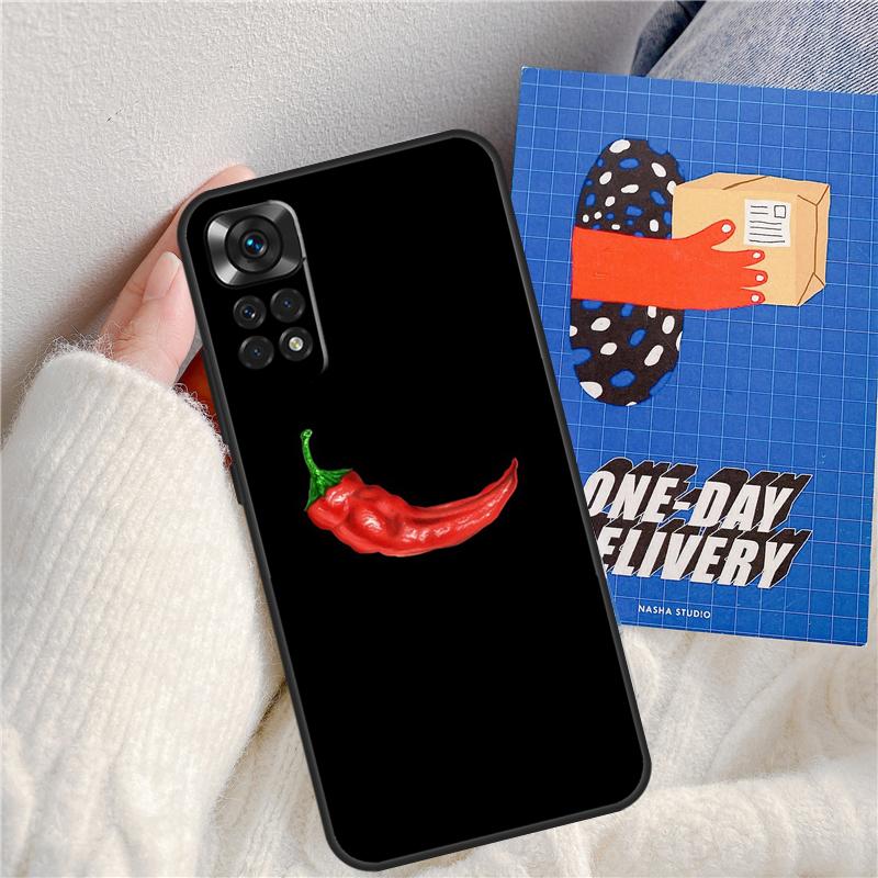 Red Chilli Pepper Pattern Funda For Xiaomi Redmi 14C 10C 12C 13C Redmi Note 13 Pro 9 10 11 12 10S 11S 12S 14 Pro Case