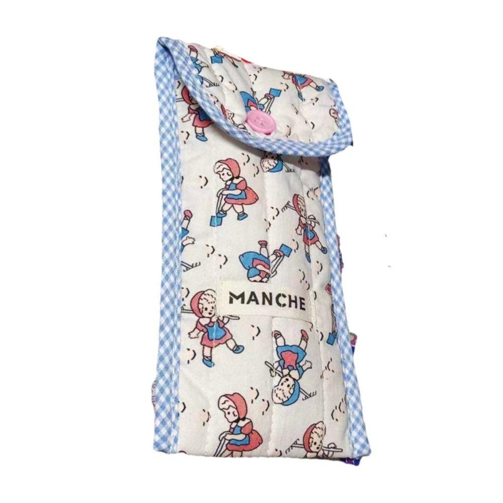 Retro Pastoral Style Pencil Case Soft Cotton Stationery Bag Cute Pen Bag  Student