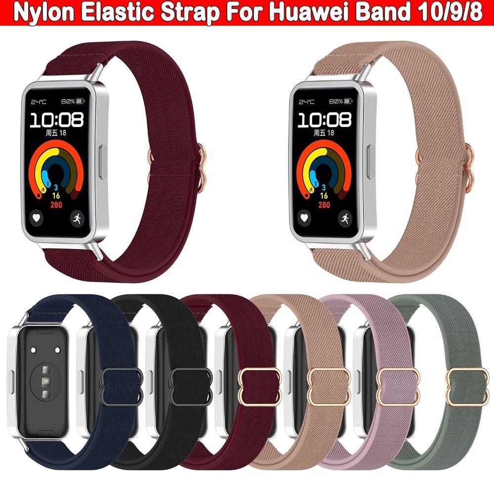 Nylon Elastic Watch Band Replacement Bracelet for Huawei Band 10/9/8 Smart Watch Accessories