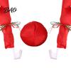 Christmas Car Decoration Reindeer Antlers with Red Nose, Plush Vehicle Party Accessory Kit Jingle Bell Ribbon, Festive Auto for Holiday Funny Exterior