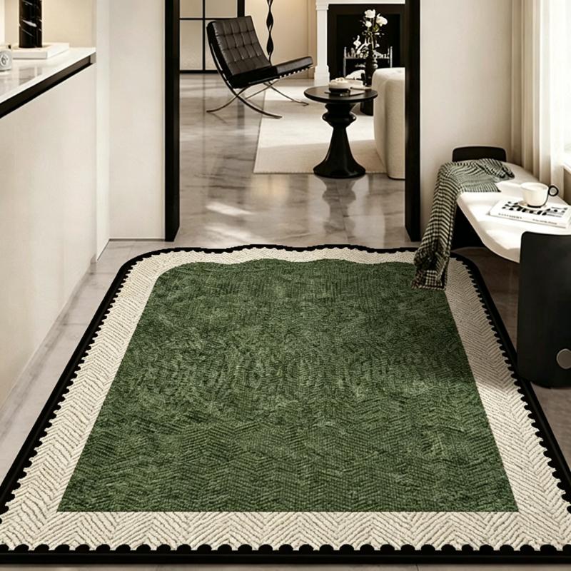 Entrance Doormat Welcome Rug Stain-resistant Wear-resistant Floor Mat Solid Color Geometric Pattern Carpet Home Decoration Rugs