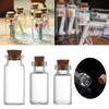 10x Lovely Empty Wishing Mini Containers Transparent Message Bottles Tiny Small With Cork Stopper